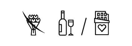 Zamiast kwiatka - winko lub czekoladka.